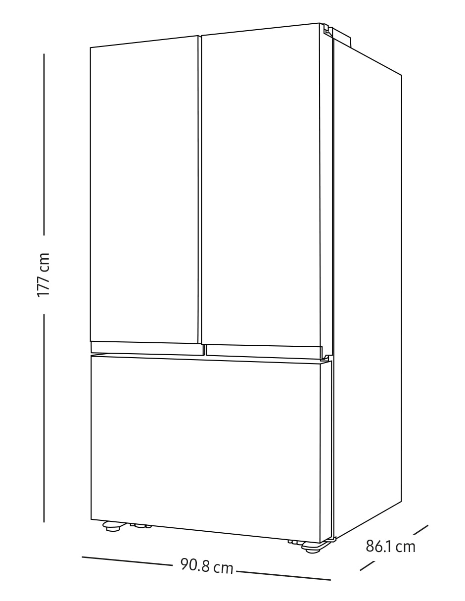 Refrigerador french door Samsung 32 pies tecnología inverter RF32CG5A10S9EM