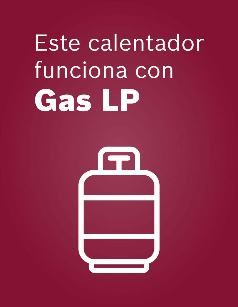 Calentador de paso bosch easy control 26lts lp sin tamaño gas lp