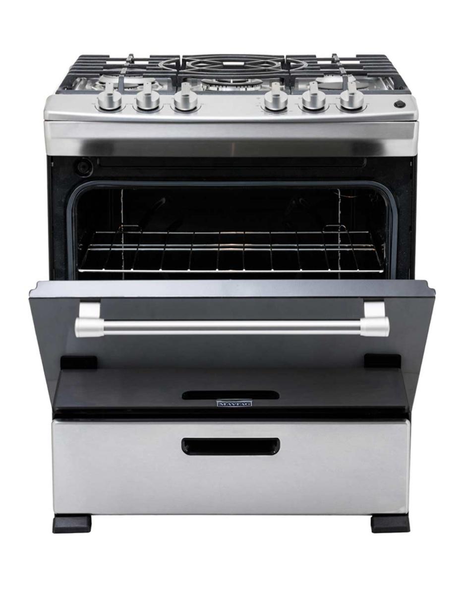Estufa de piso a Gas LP Maytag 76 cm MF8000S de 5 quemadores