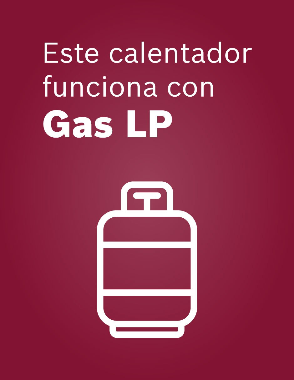 Calentador de paso Bosch BALANZ 13 L gas lp