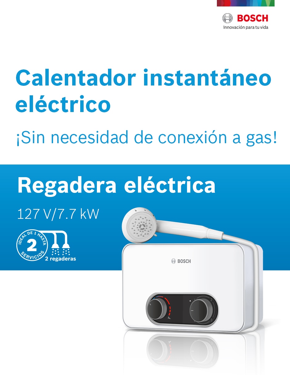 Calentador de paso Bosch Regadera instantánea