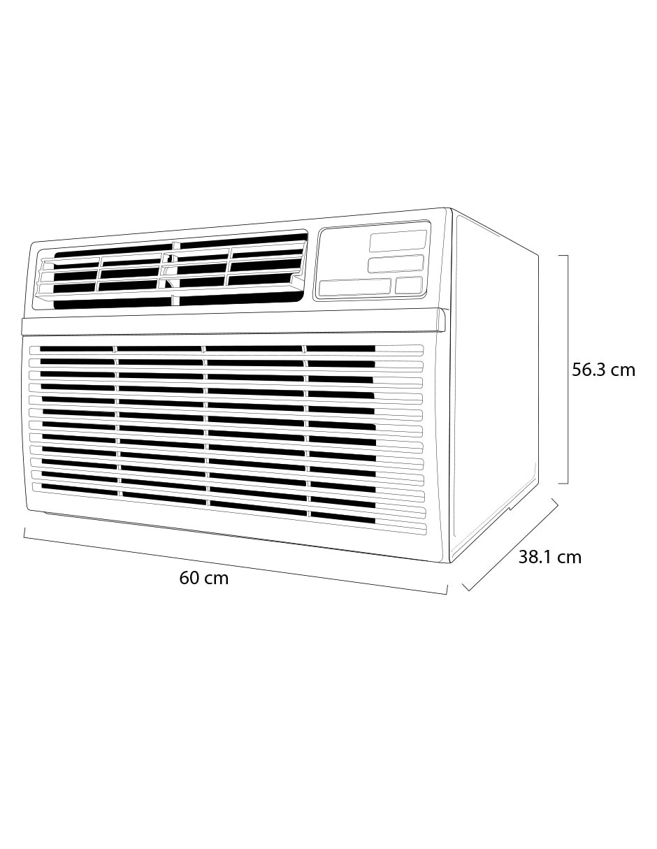 Aire acondicionado de ventana Lg frío 12000 BTU W122CE 220 V