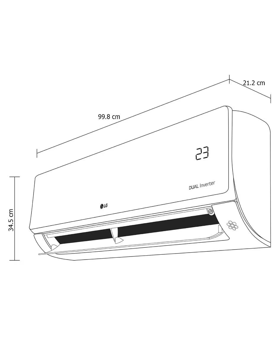 Aire acondicionado mini split Lg frío y calor 18000 BTU VR182HW 230 V