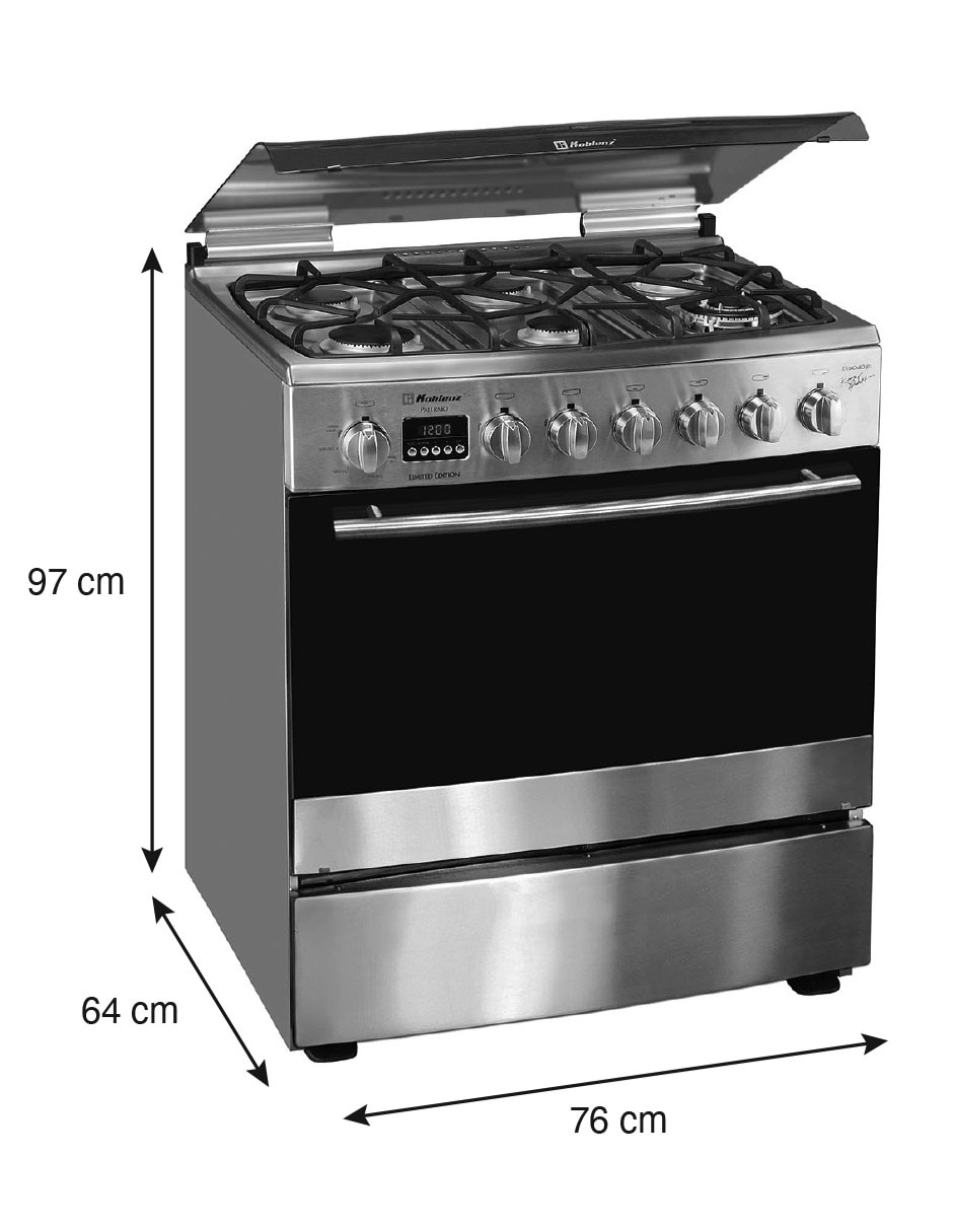 Estufa de piso Koblenz 76 cm EKE-506 PALERMO de 6 quemadores