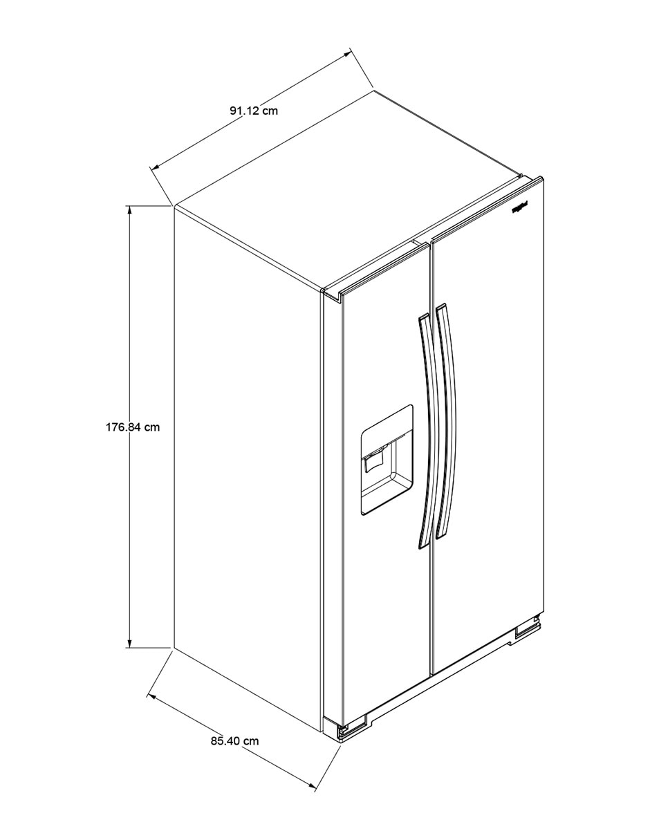 Refrigerador top mount Whirlpool 25 pies cúbicos no frost y fábrica de hielo WD5620S