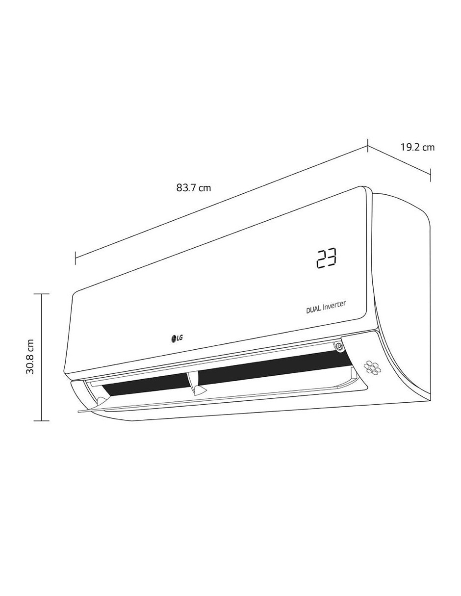 Aire acondicionado mini split Lg Frío y calor 12000 BTU VR122HD 120 V