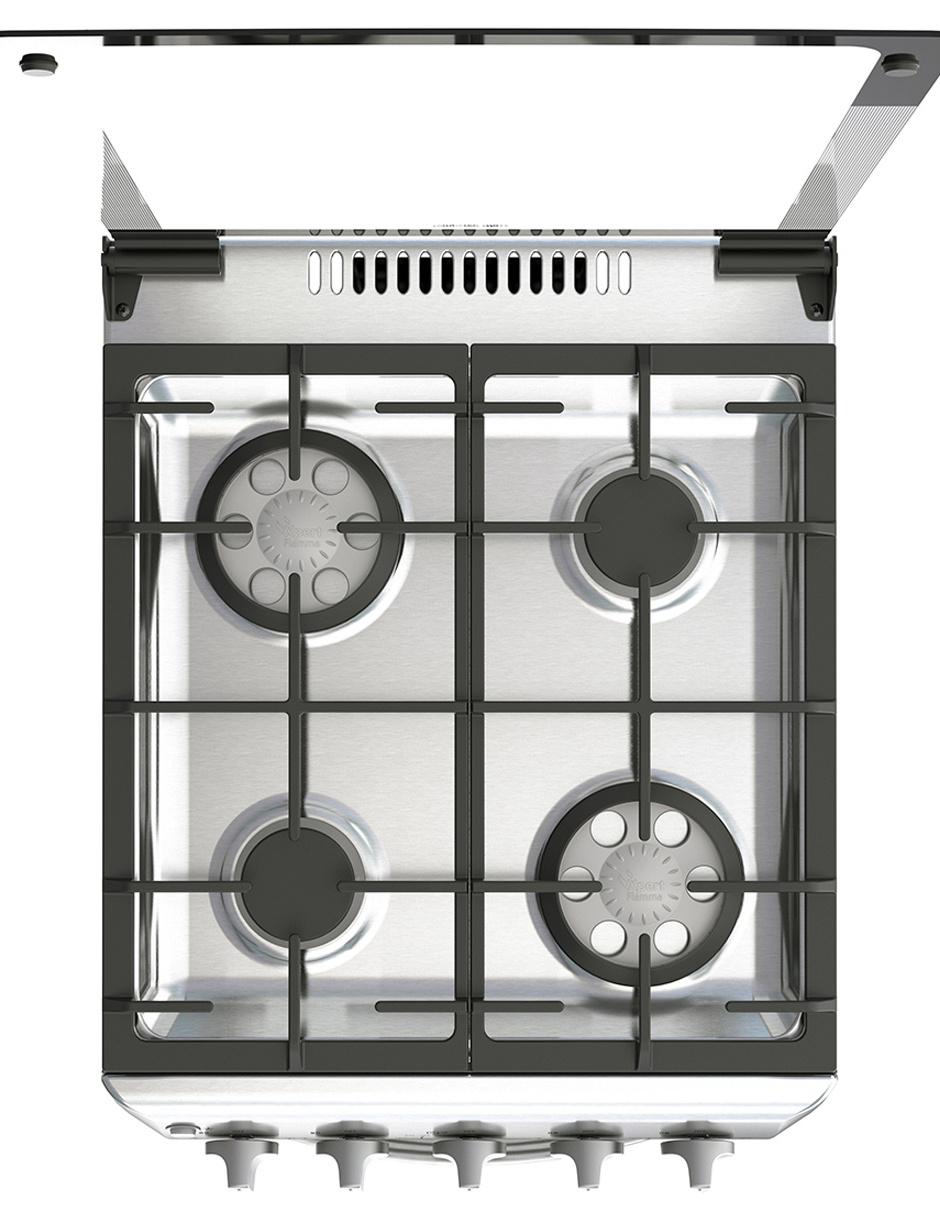 Estufa de piso a Gas LP Whirlpool 50 cm WWR7000S de 4 quemadores