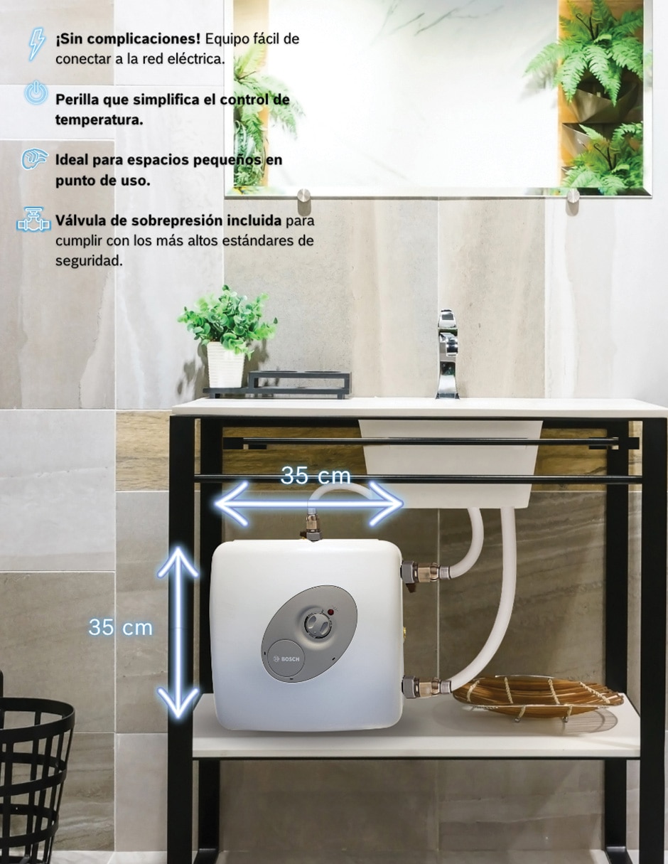 Calentador de depósito Bosch Minitanque 10 L eléctrico