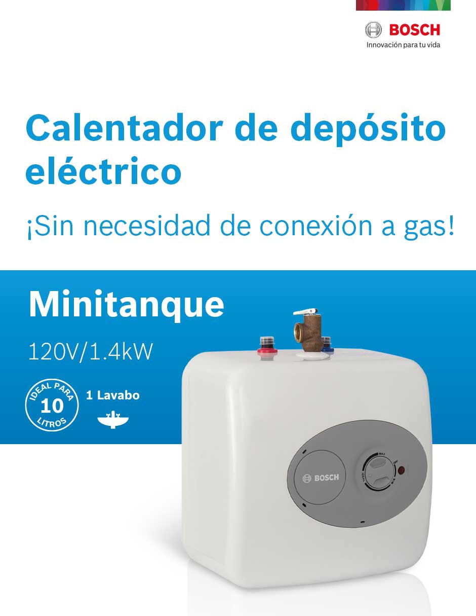 Calentador de depósito Bosch Minitanque 10 L eléctrico