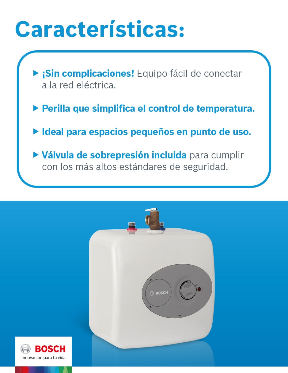 Calentador de depósito Bosch Minitanque 10 L eléctrico