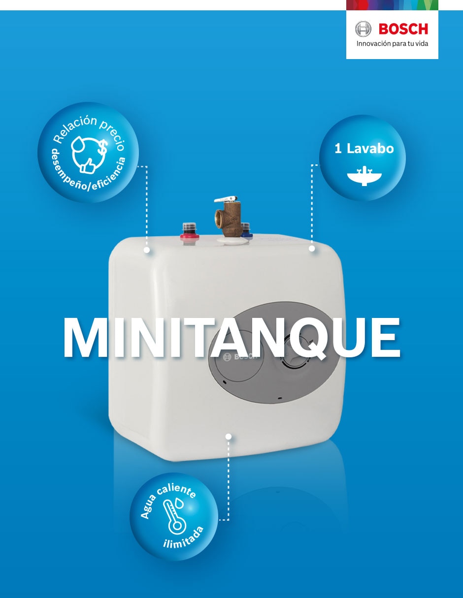 Calentador de depósito Bosch Minitanque 10 L eléctrico