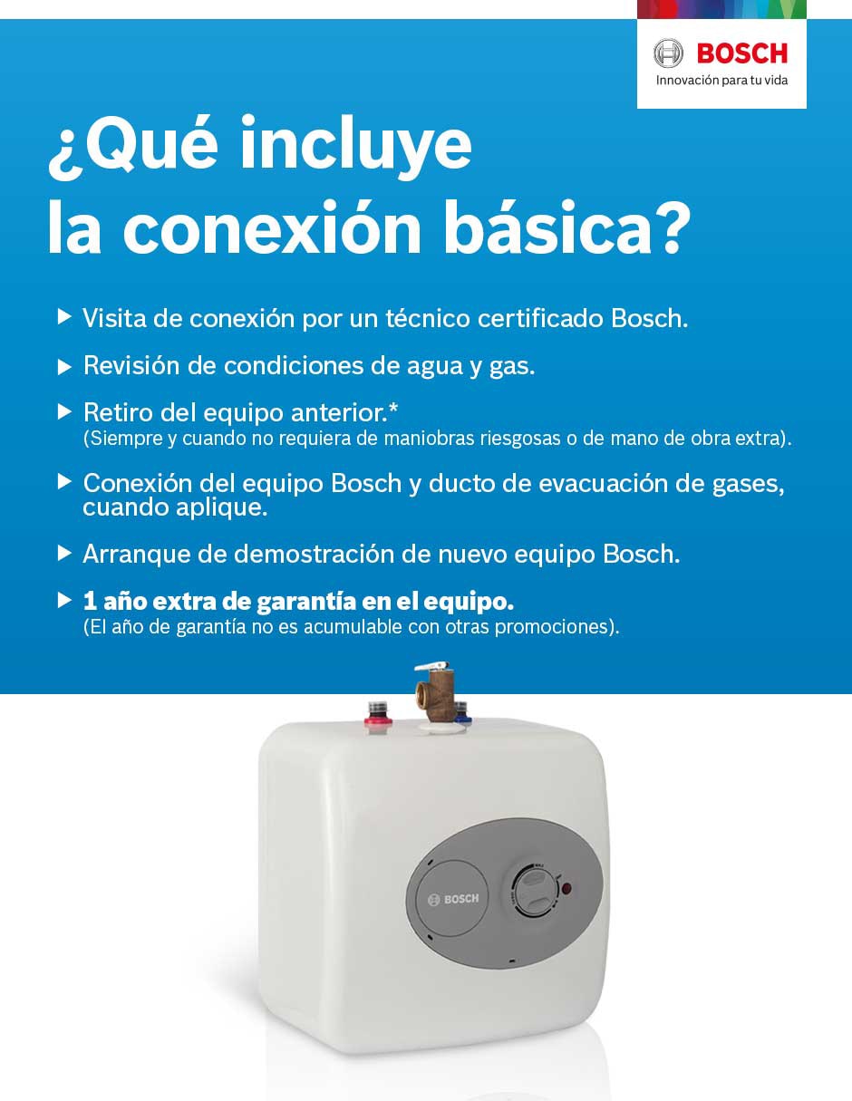 Calentador de depósito Bosch Minitanque 10 L eléctrico