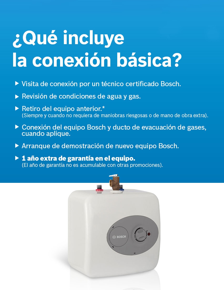 Calentador alta recuperación Bosch Minitanque 15 L eléctrico