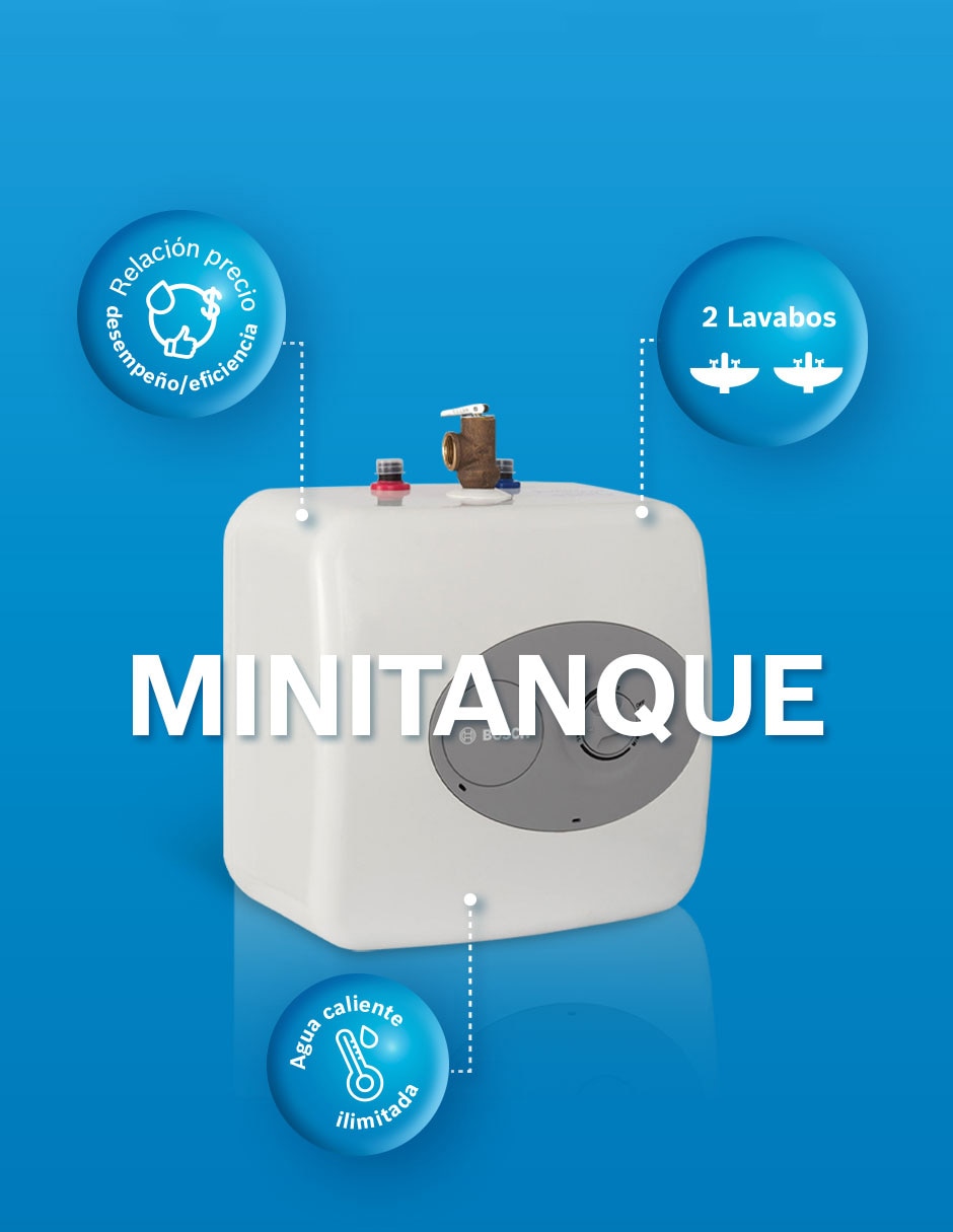 Calentador alta recuperación Bosch Minitanque 15 L eléctrico
