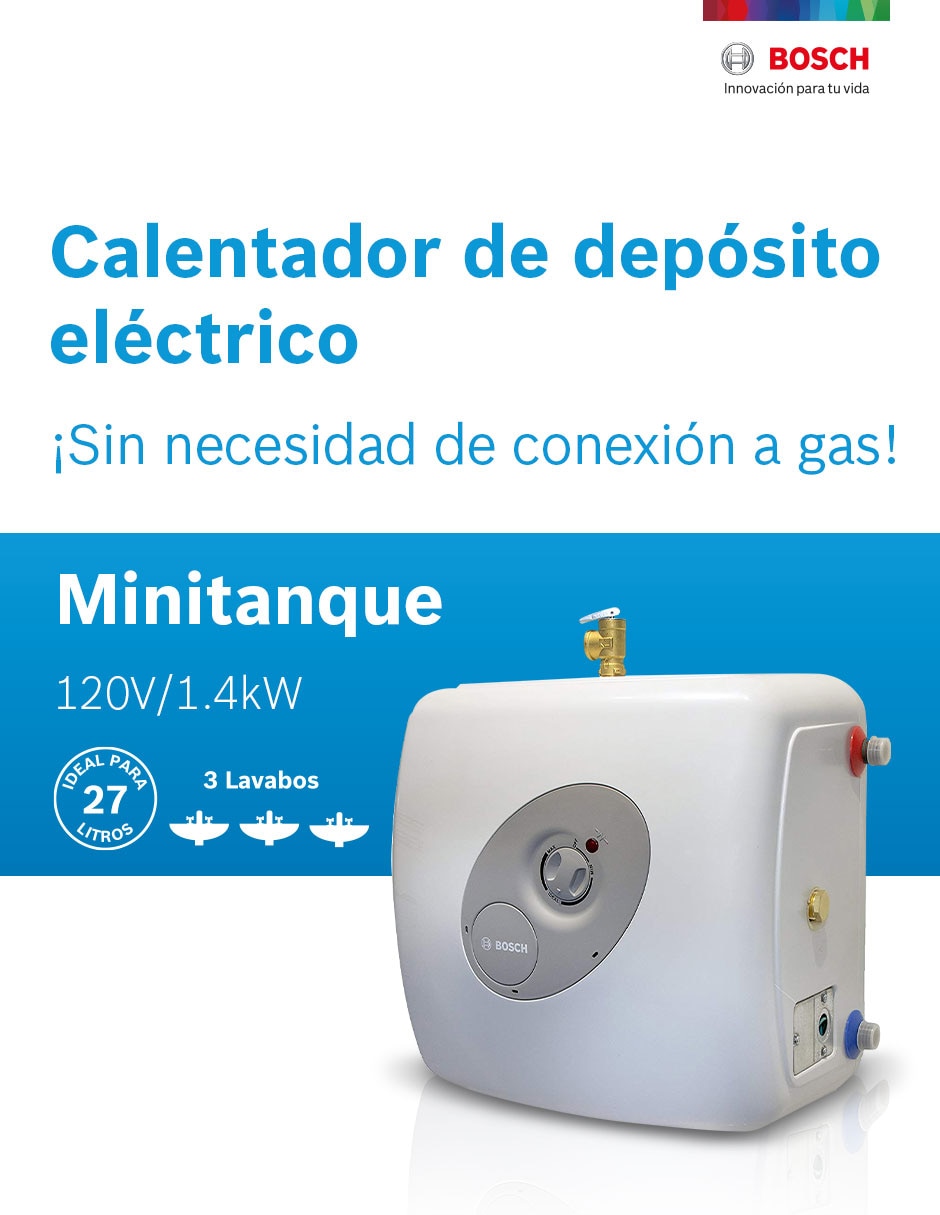 Calentador de depósito Bosch Minitanque 27 L eléctrico
