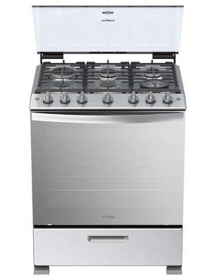 Estufa de piso a gas lp Whirlpool 76 cm WFR5100S de 6 quemadores