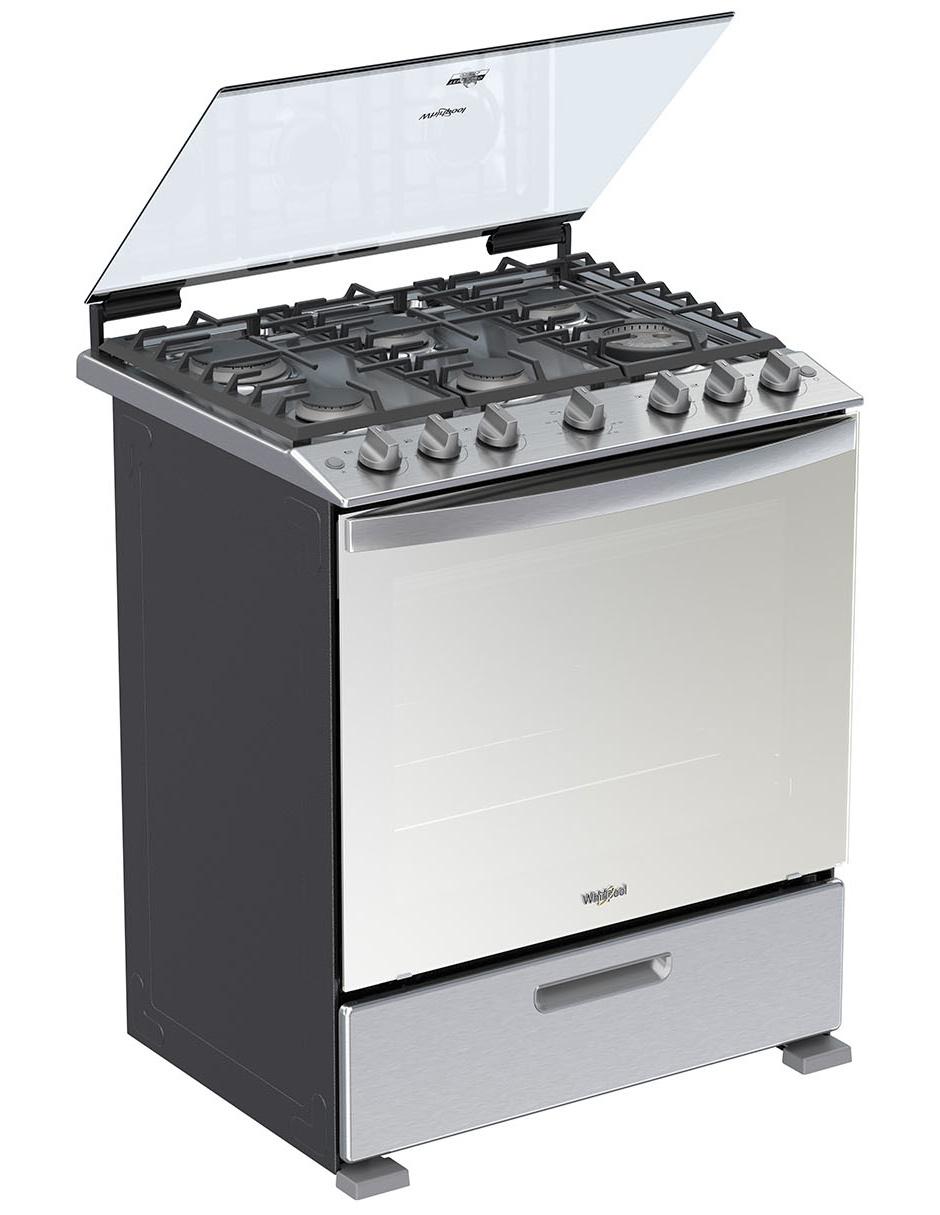 Estufa de piso a gas lp Whirlpool 76 cm WFR5100S de 6 quemadores