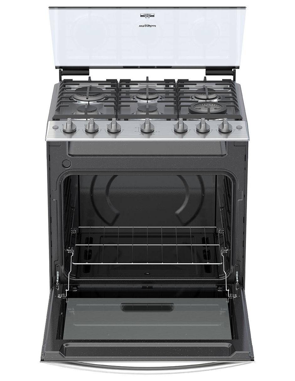 Estufa de piso a gas lp Whirlpool 76 cm WFR5100S de 6 quemadores