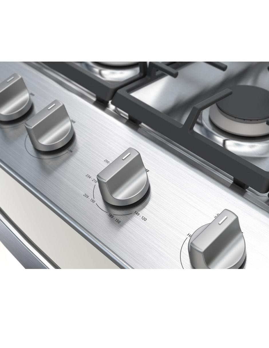 Estufa de piso a gas lp Whirlpool 76 cm WFR5100S de 6 quemadores