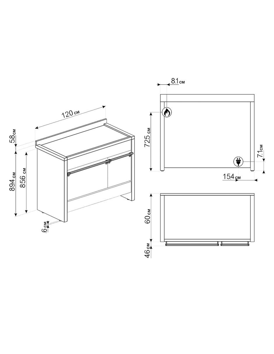 Estufa de piso 120 cm A3-81 de 7 quemadores 4