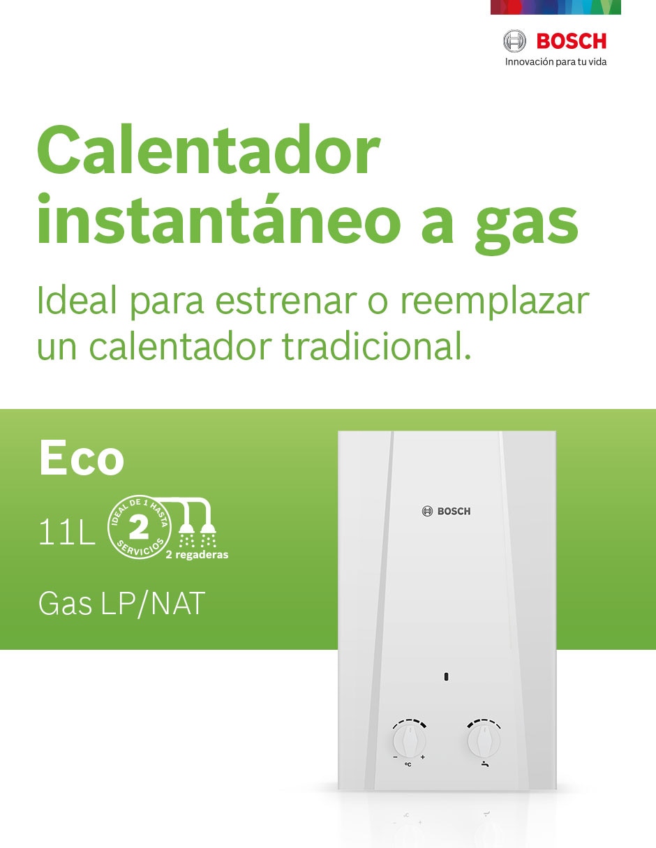 Calentador de paso Eco 11 L a gas natural 11
