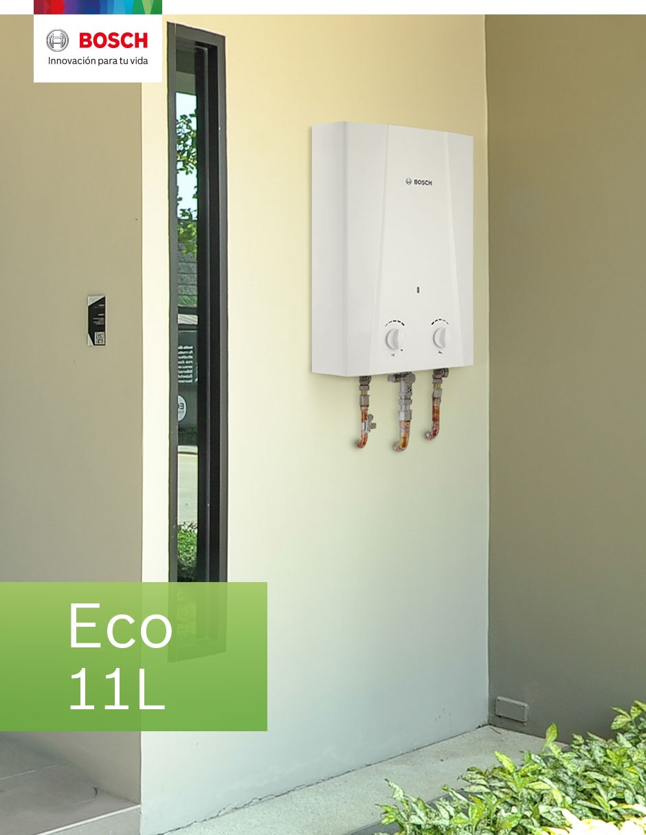 Calentador de paso Bosch Eco 11 L a gas natural