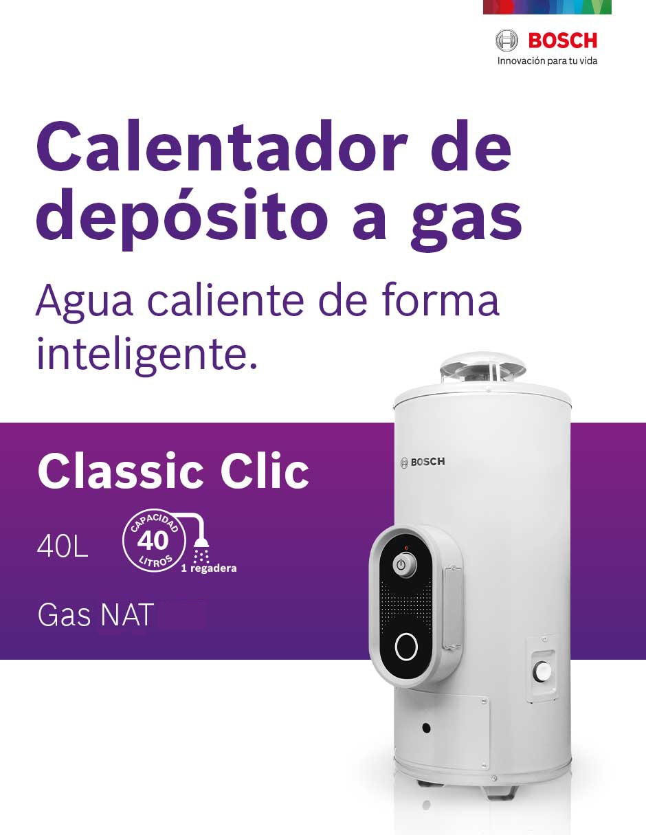Calentador de depósito Classic Clic 40 L a gas natural 2