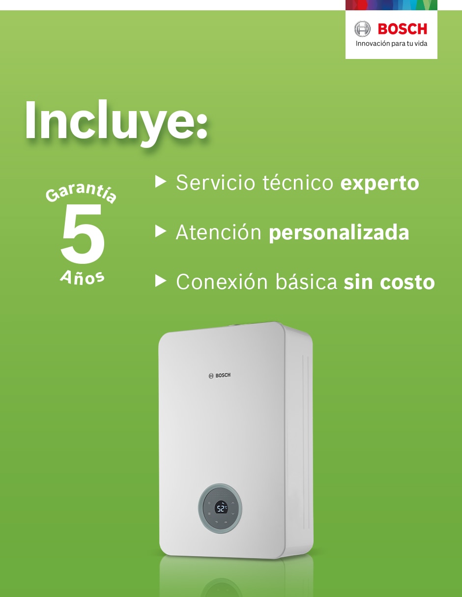 Calentador de paso Bosch Balanz Vento 20 L a gas LP 2