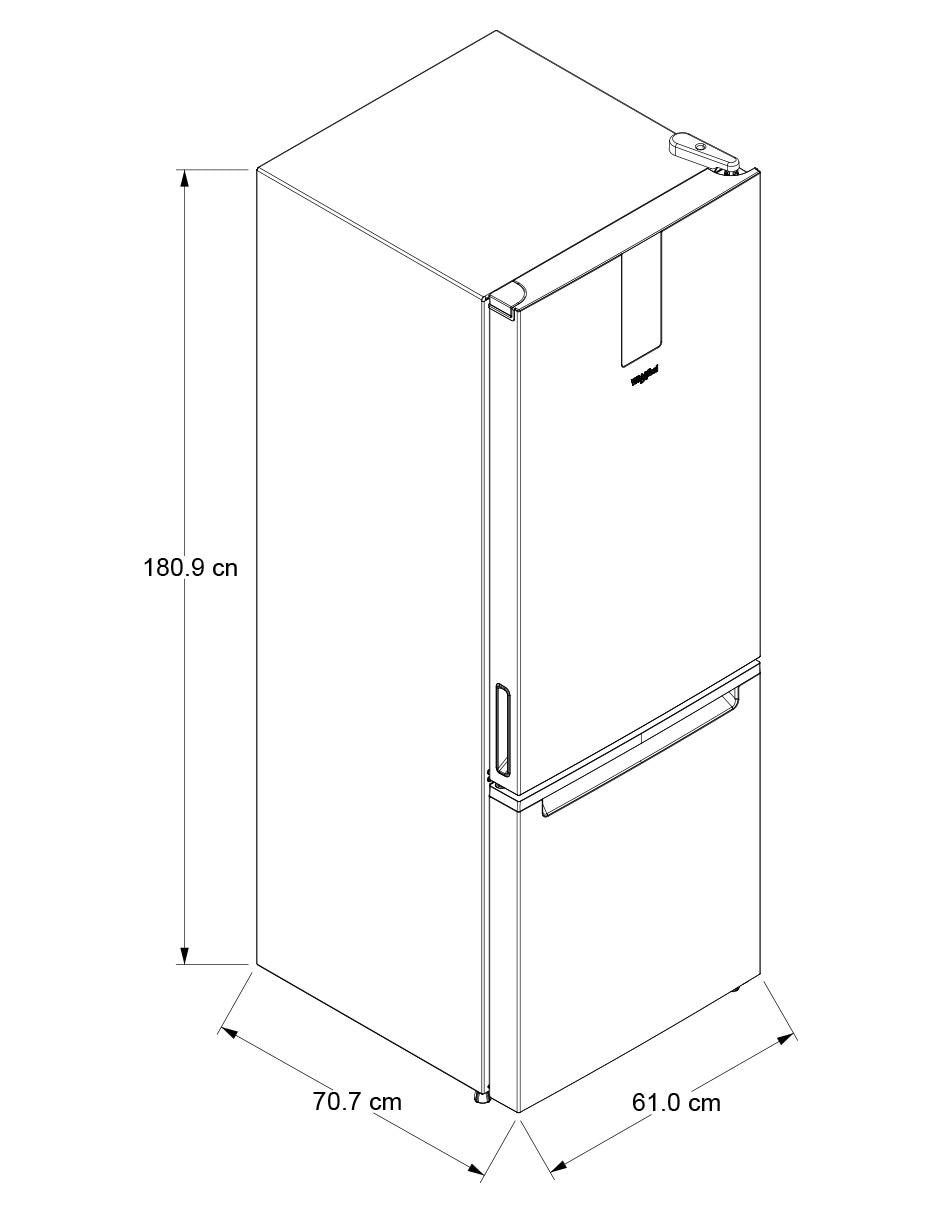 Refrigerador Bottom Mount Whirlpool 13 pies cúbicos no frost WB1332A