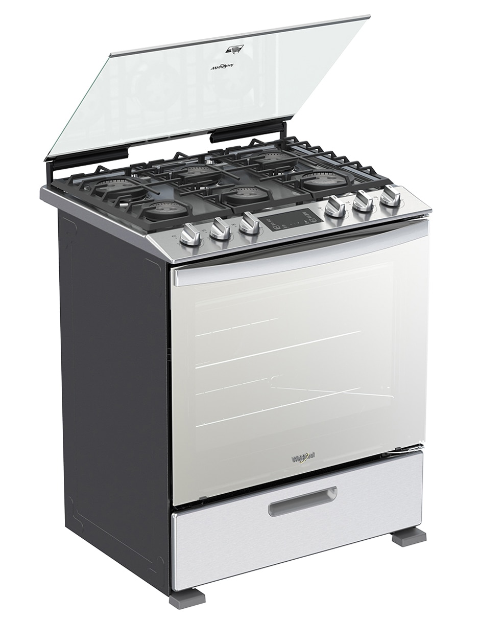 Estufa de piso a Gas LP Whirlpool 76 cm WFR7400S de 6 quemadores