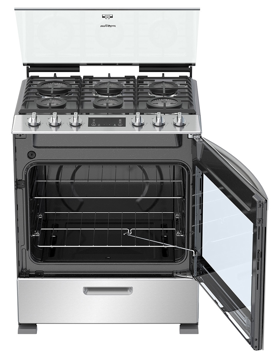 Estufa de piso a Gas LP Whirlpool 76 cm WFR7400S de 6 quemadores