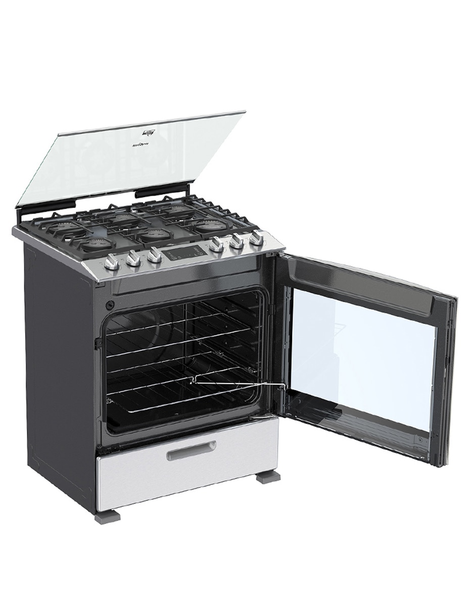 Estufa de piso a Gas LP 76 cm WFR7400S de 6 quemadores