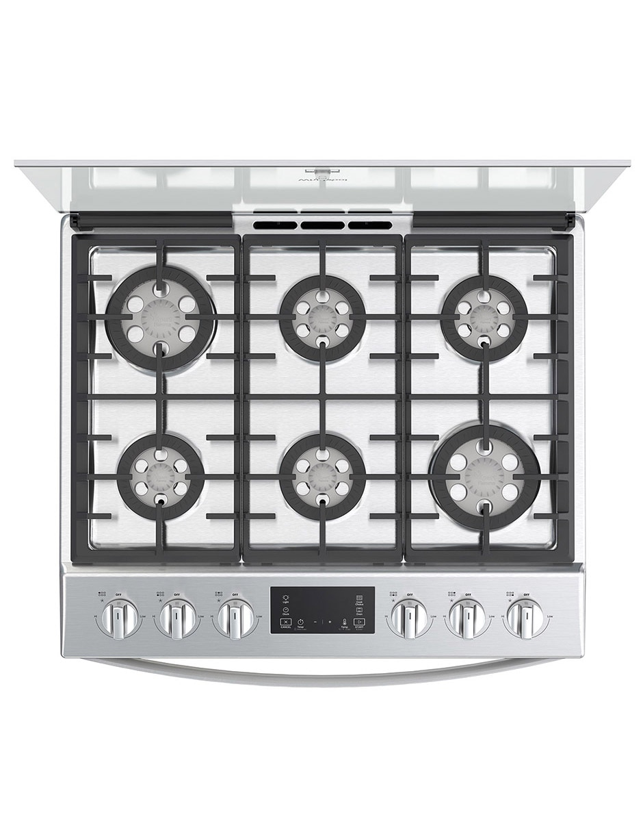 Estufa de piso a Gas LP Whirlpool 76 cm WFR7400S de 6 quemadores