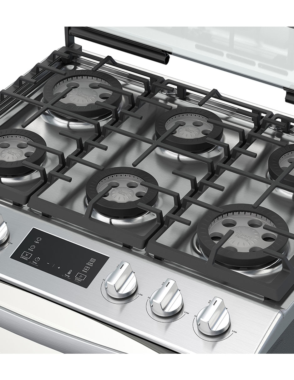 Estufa de piso a Gas LP Whirlpool 76 cm WFR7400S de 6 quemadores