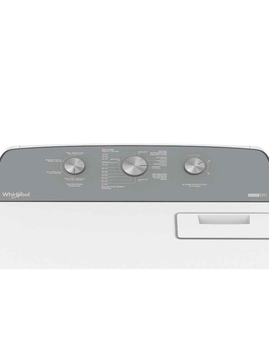 Secadora de gas Whirlpool de 21 kg con 11 ciclos 7MWGD2040JM