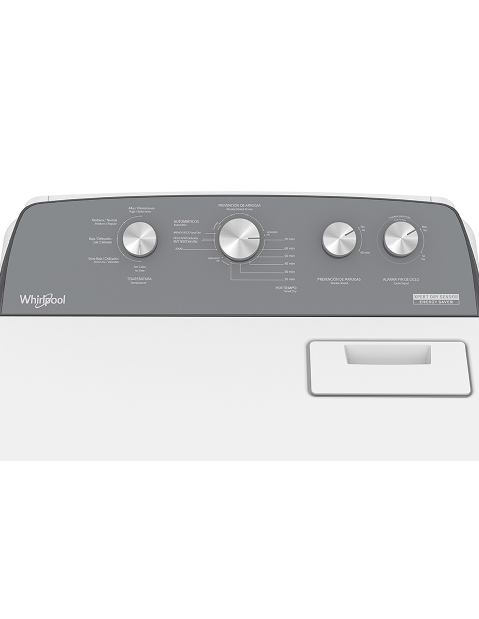 Secadora electrónica Whirlpool de 21 kg con 11 ciclos 7MWED2040JM