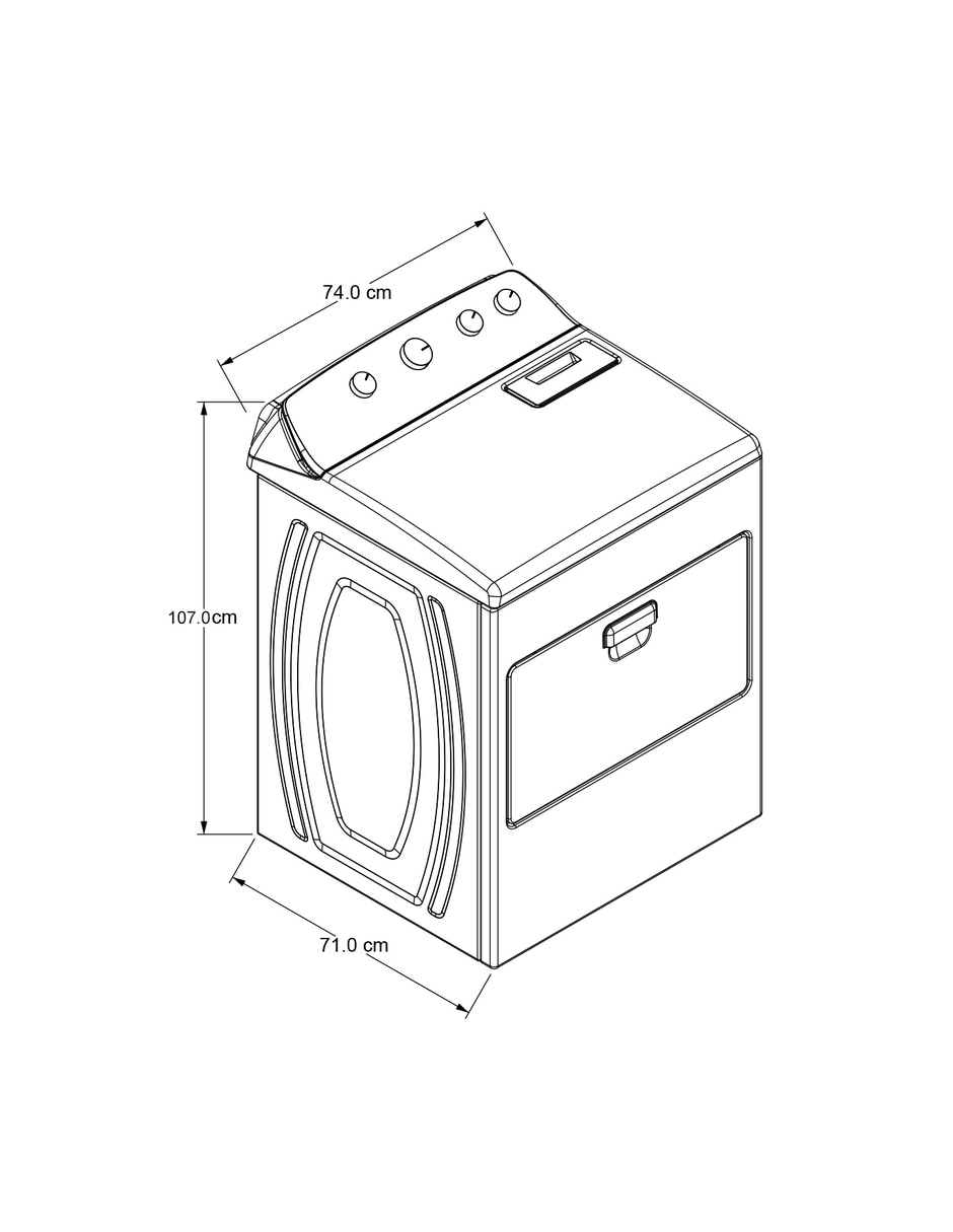 Secadora electrónica de 23 kg con 11 ciclos 7MWED2140JB 8