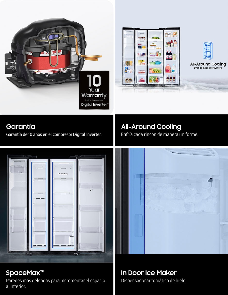 Refrigerador dúplex 27 pies cúbicos tecnología inverter y tecnología no frost RS27T5200S9/EM 10