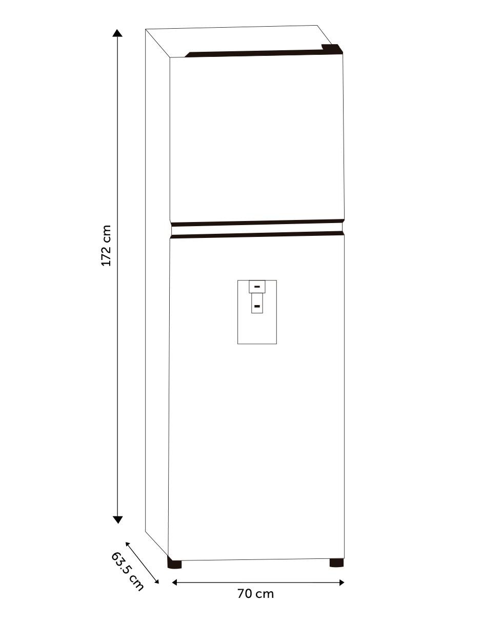 Refrigerador top mount Hisense 14 pies cúbicos inverter RT14N6CDX