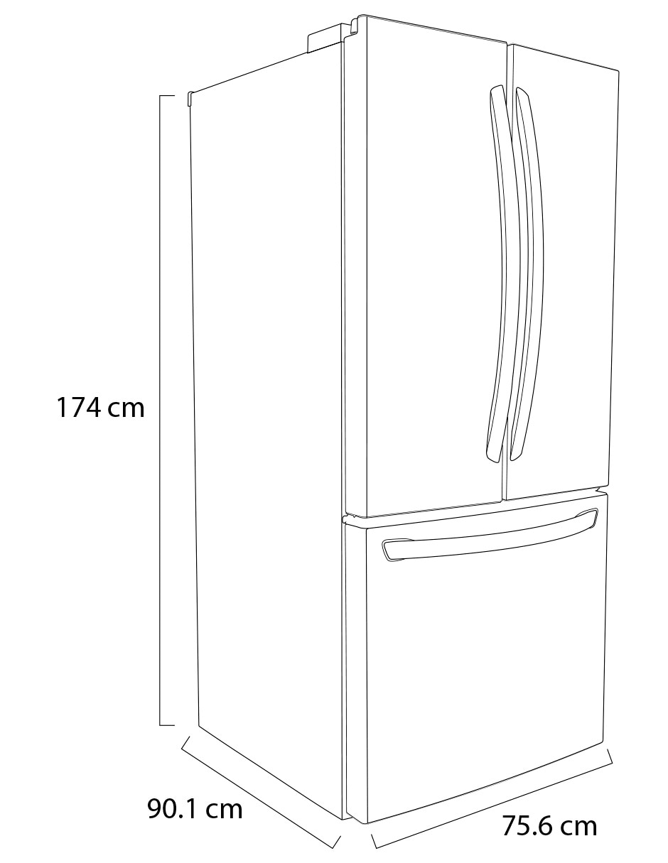 Refrigerador french door Lg 22 pies cúbicos inverter no fost GF22BGSK