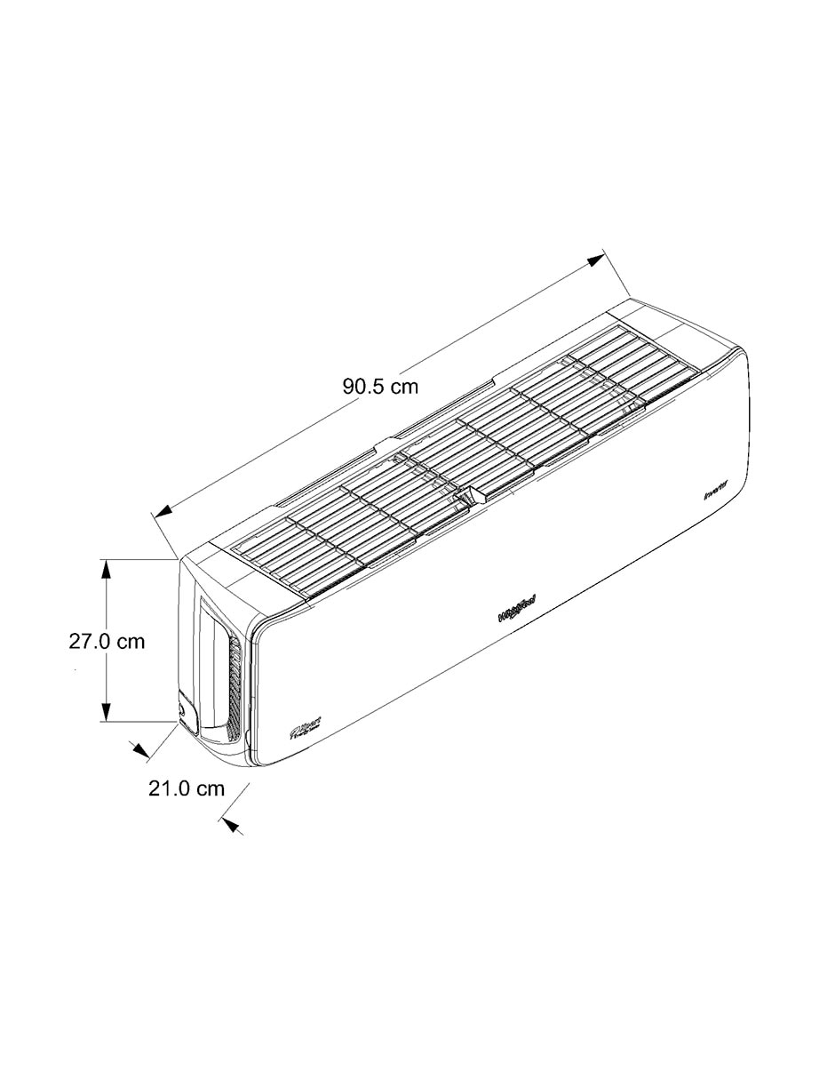 Aire acondicionado mini split Frío y calor 12000 BTU WA6060Q 230 V 7
