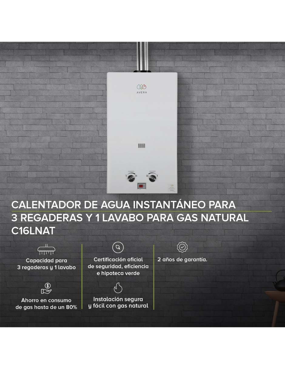 Calentador de paso c16l c gas natural 3