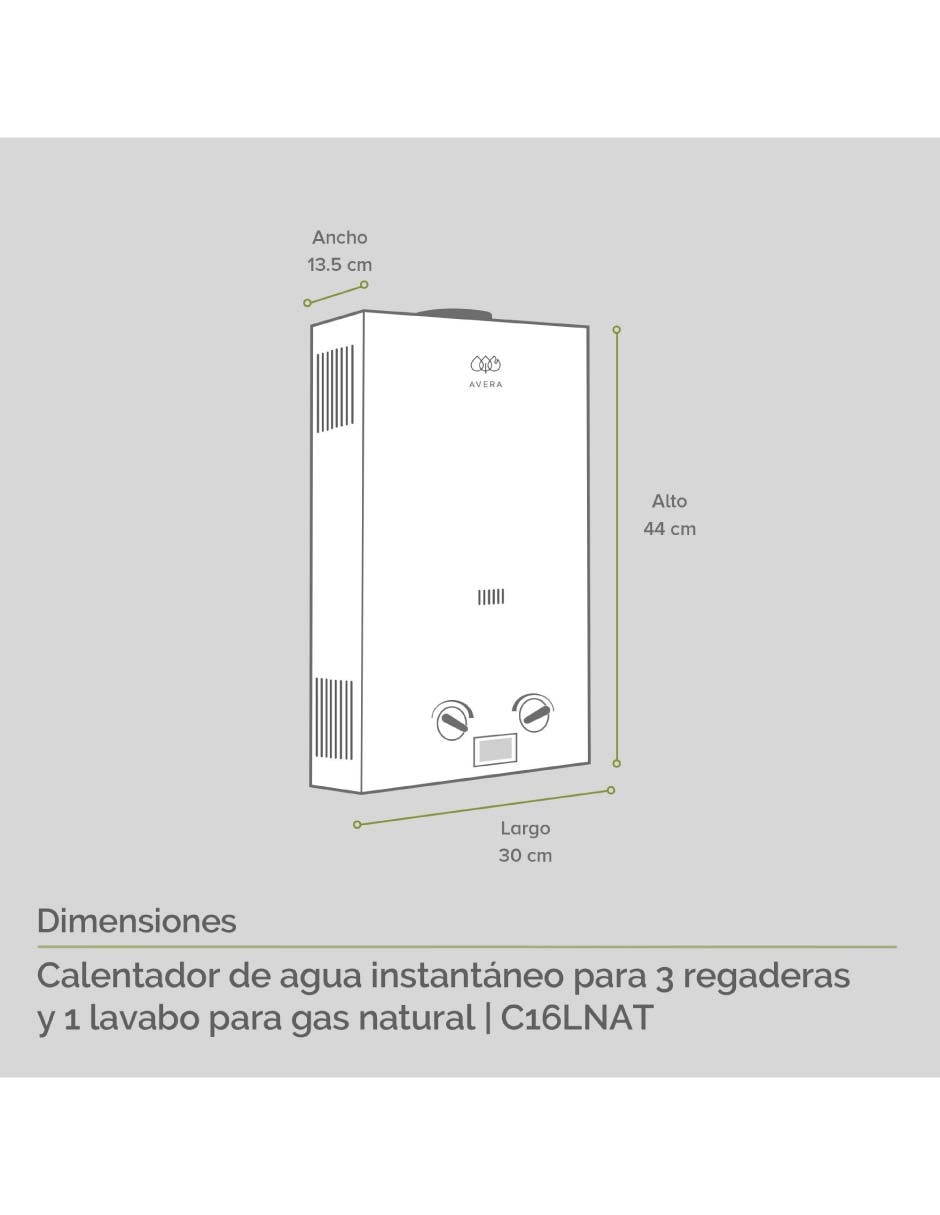 Calentador de paso c16l c gas natural Calentador de paso c16l c gas natural