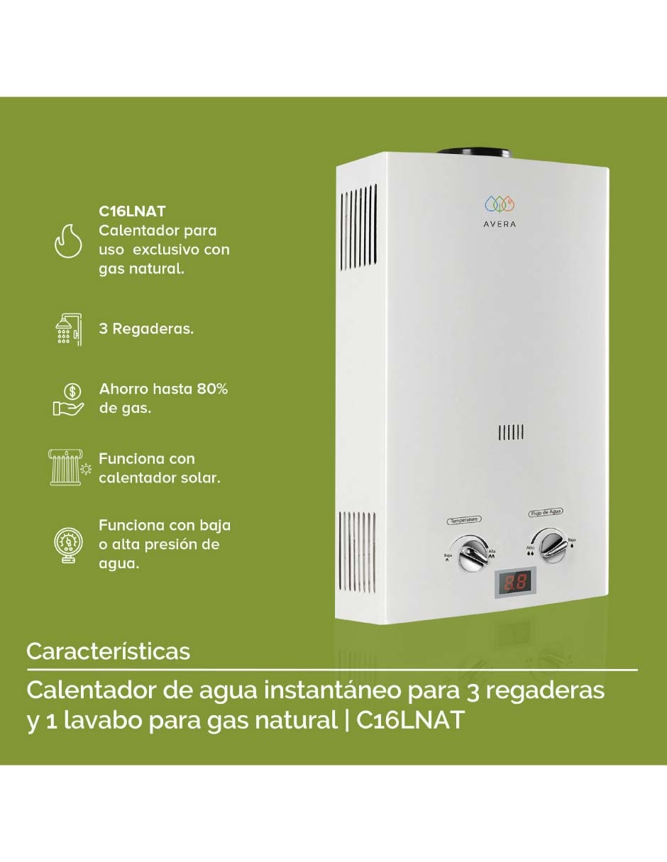 Calentador de paso c16l c gas natural 6