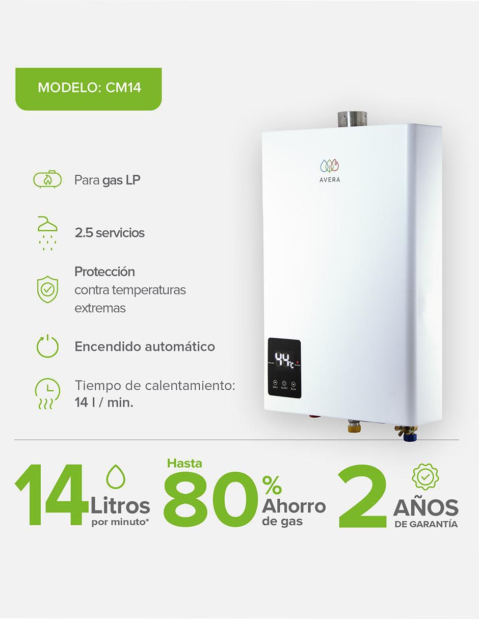 Calentador de paso CM14 Gas LP