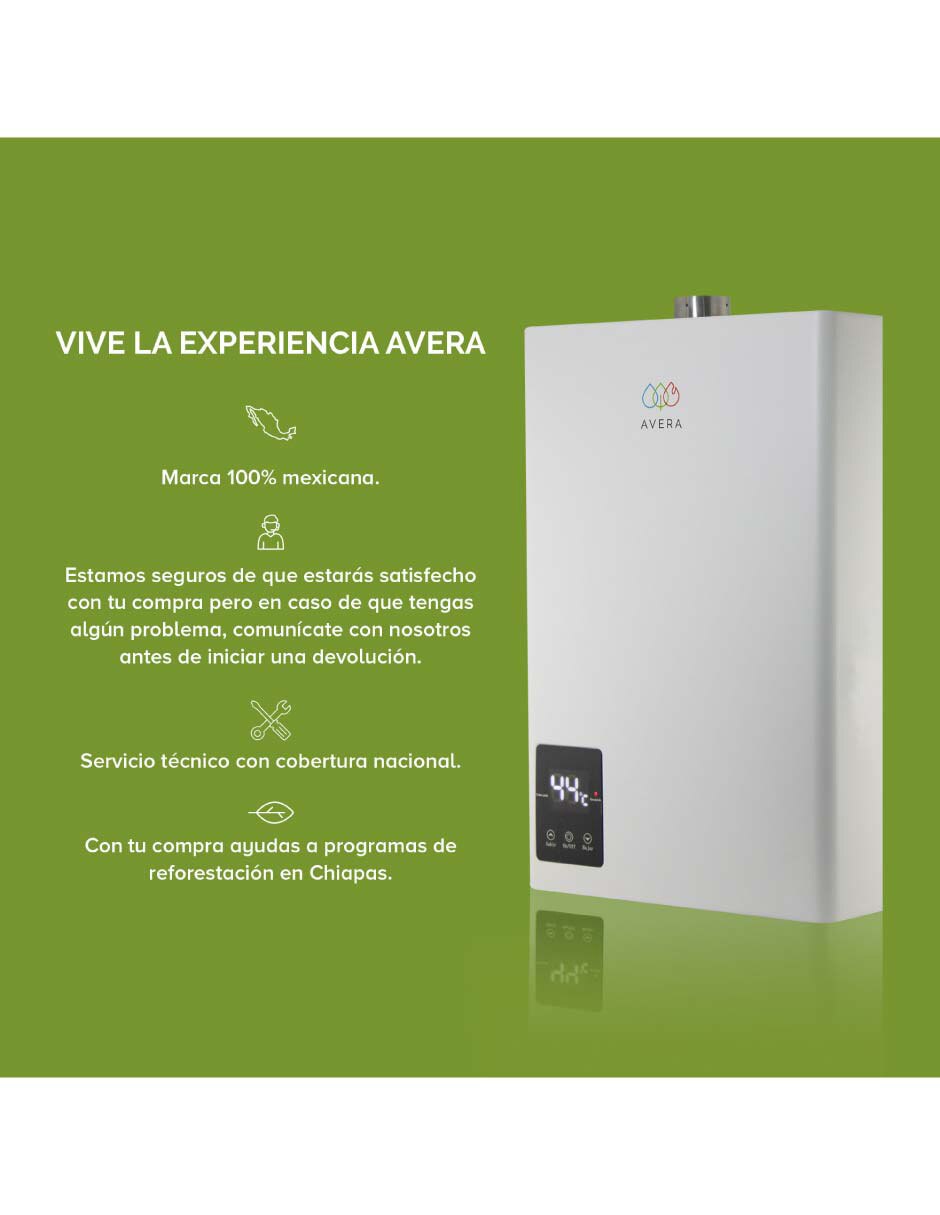 Calentador de paso Avera CM14NAT gas natural