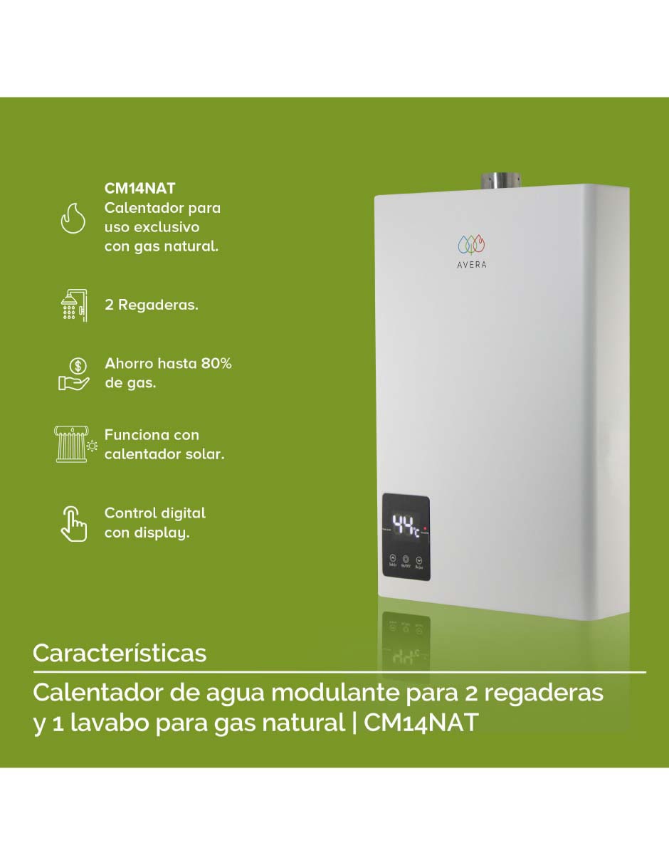 Calentador de paso CM14NAT gas natural Calentador de paso CM14NAT gas natural