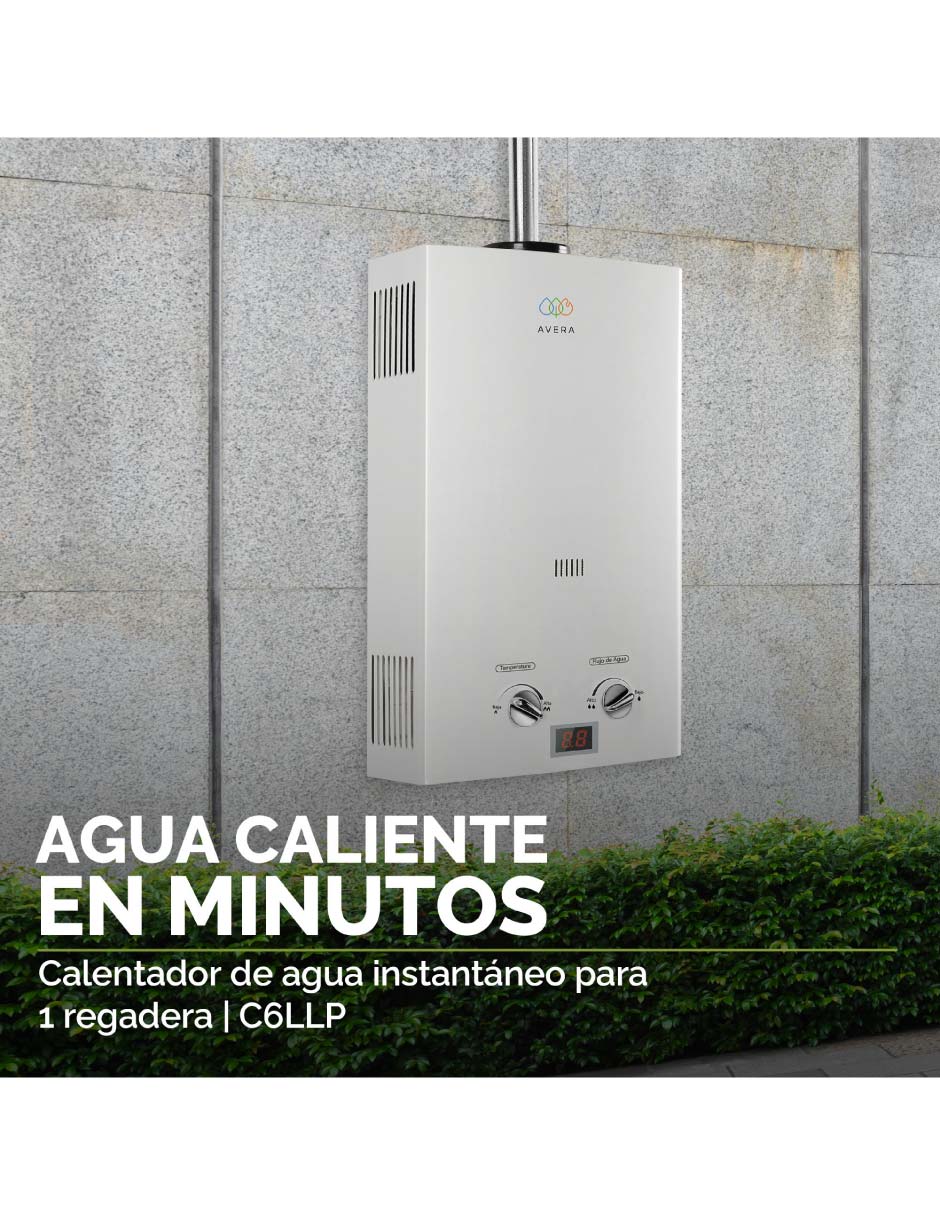 Calentador de paso Avera C6L 6 L Gas LP