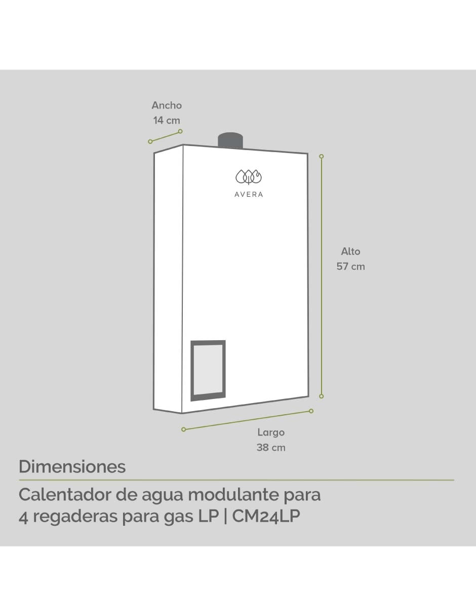 Calentador de paso CM24 Gas LP
