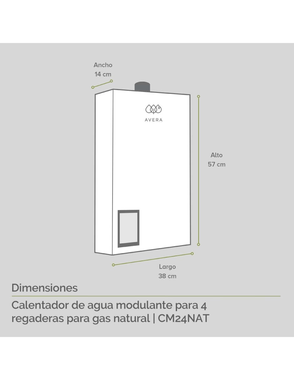 Calentador de paso CM24NAT gas natural